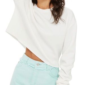 Topshop Cropped Sweatshirt